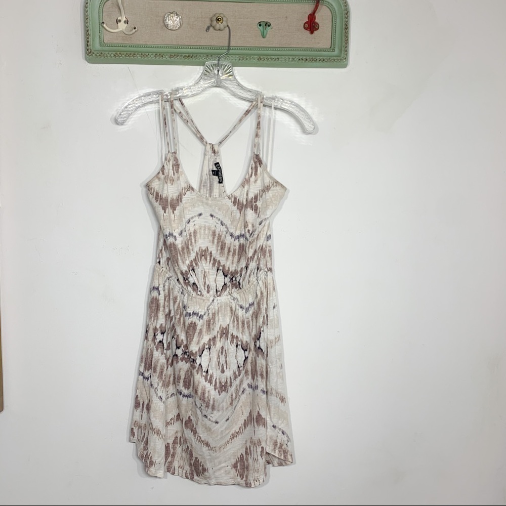 Express Medium Double Strap Tie dye Mini sun Dress